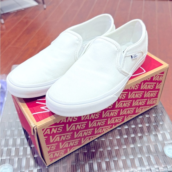 Vans Classic White Canvas Slip-Ons - Picture 2 of 3